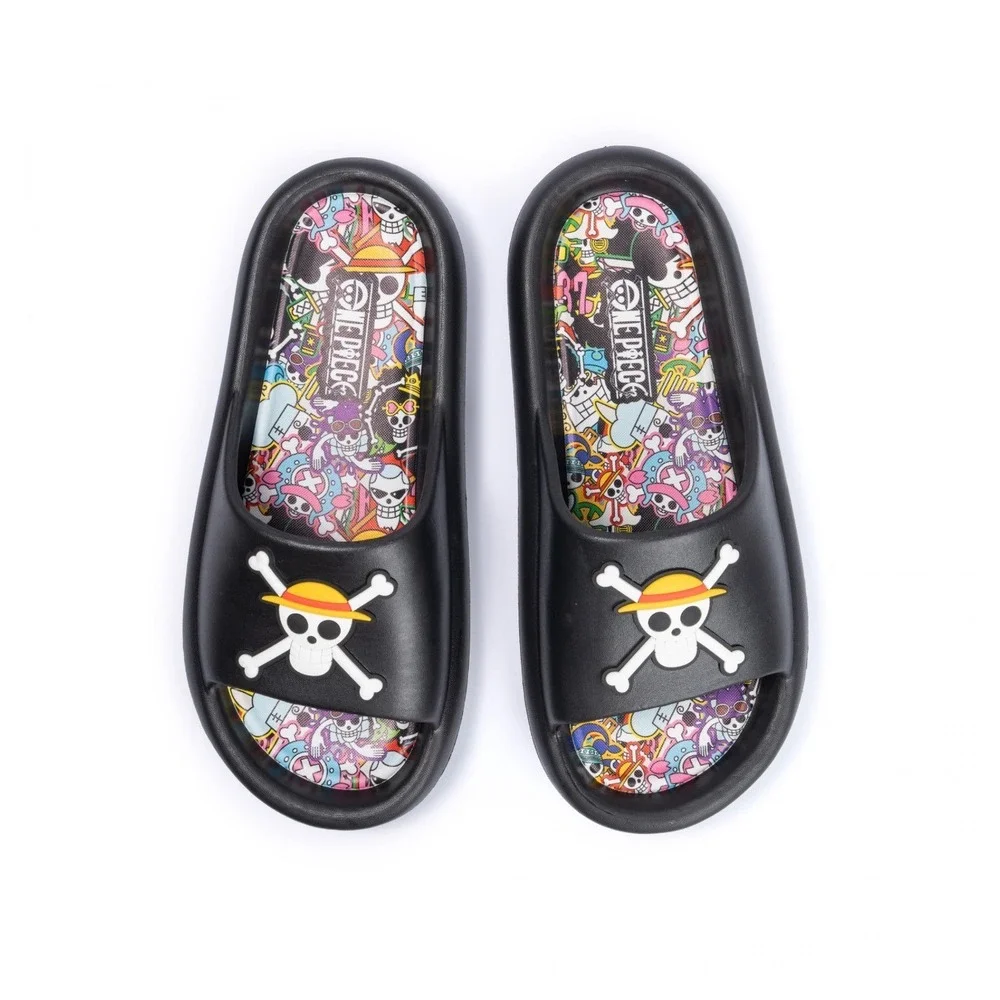 One Piece Slides Unisex Black Excellence Straw Hat Pirates Anime‎ Graphic